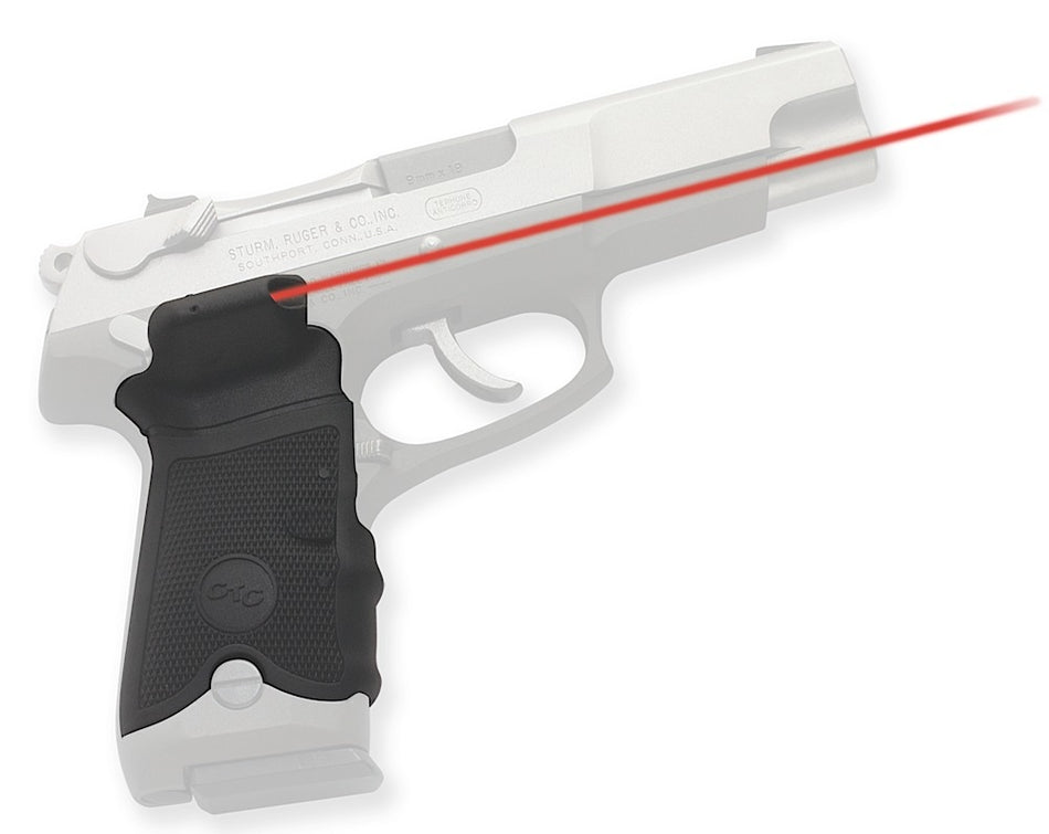 Crimson Trace Lasergrips Ruger P-Series 85/89/90/91/93/94/944 Red Laser Black Polymer