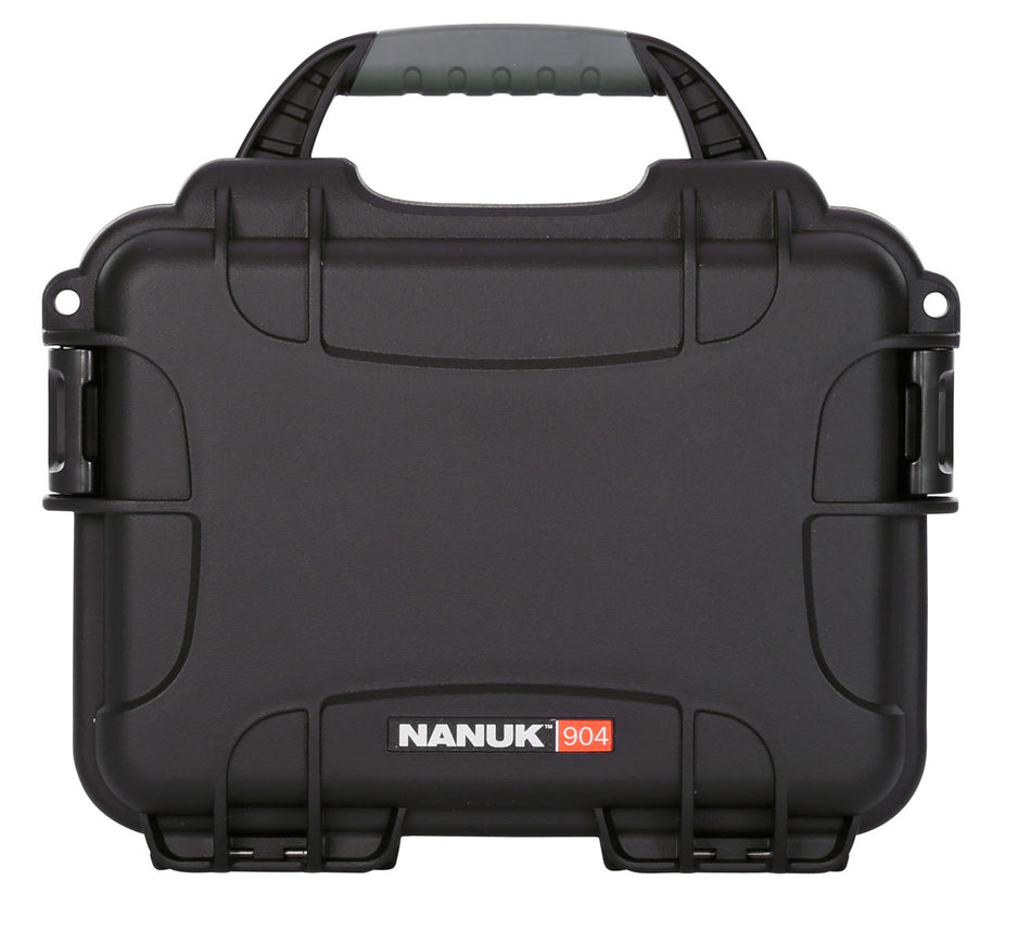 Nanuk 9041001 904 Black Resin Waterproof Case with Foam and PowerClaw Latches