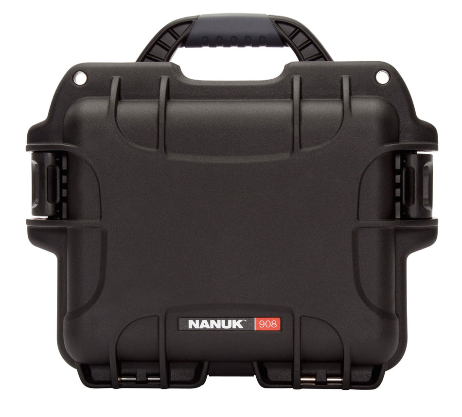 Nanuk 9081001 908 Black Resin Waterproof Deep-Base Case with Foam and Latches