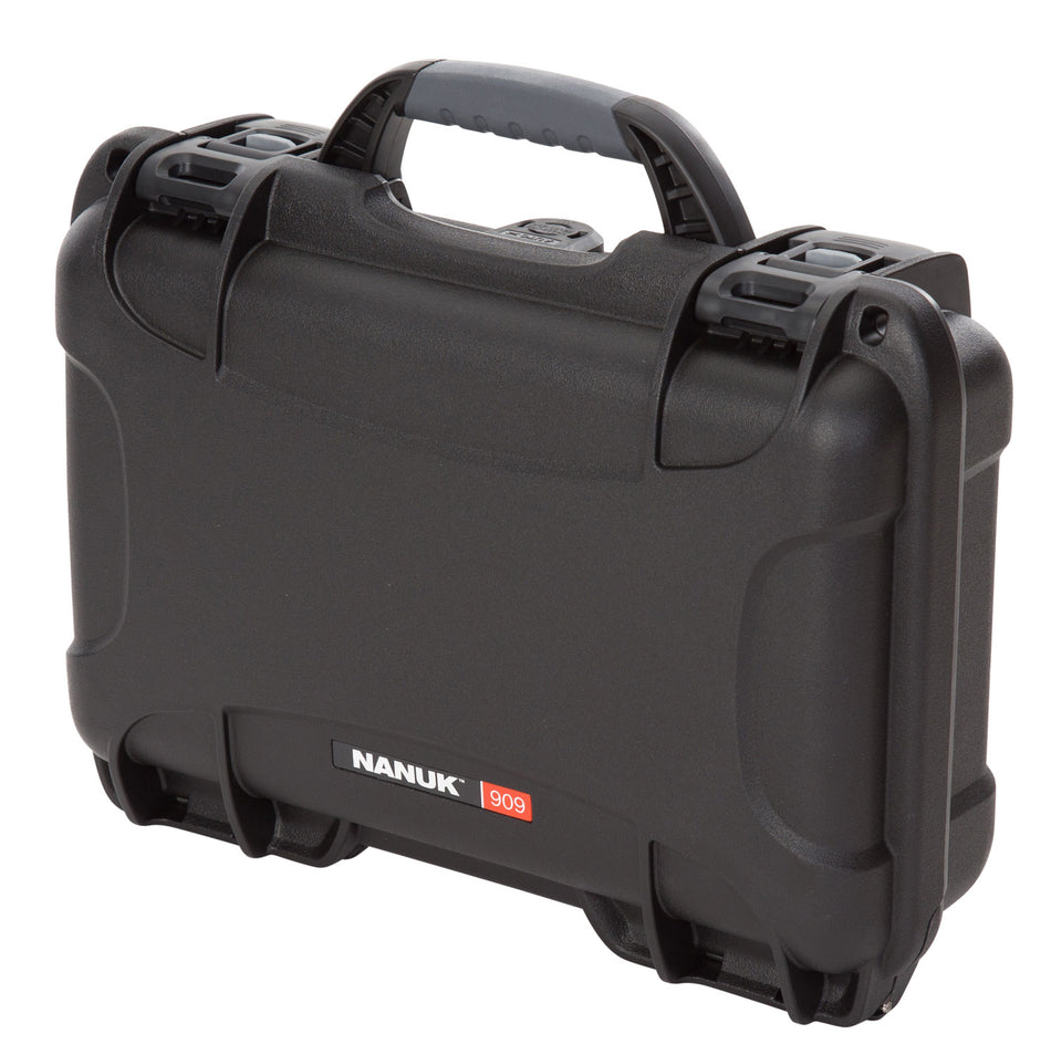 Nanuk 9091001 909 Black Resin Waterproof Protective Case with Foam and Latches