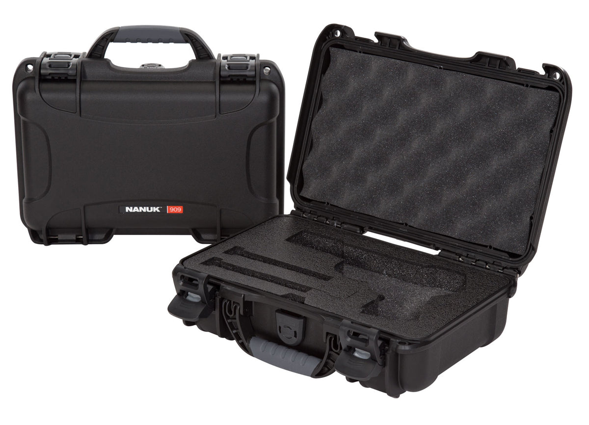 Nanuk 909CLASG1 909 Black Polyethylene Classic Gun Case with Closed-Cell Foam Padding