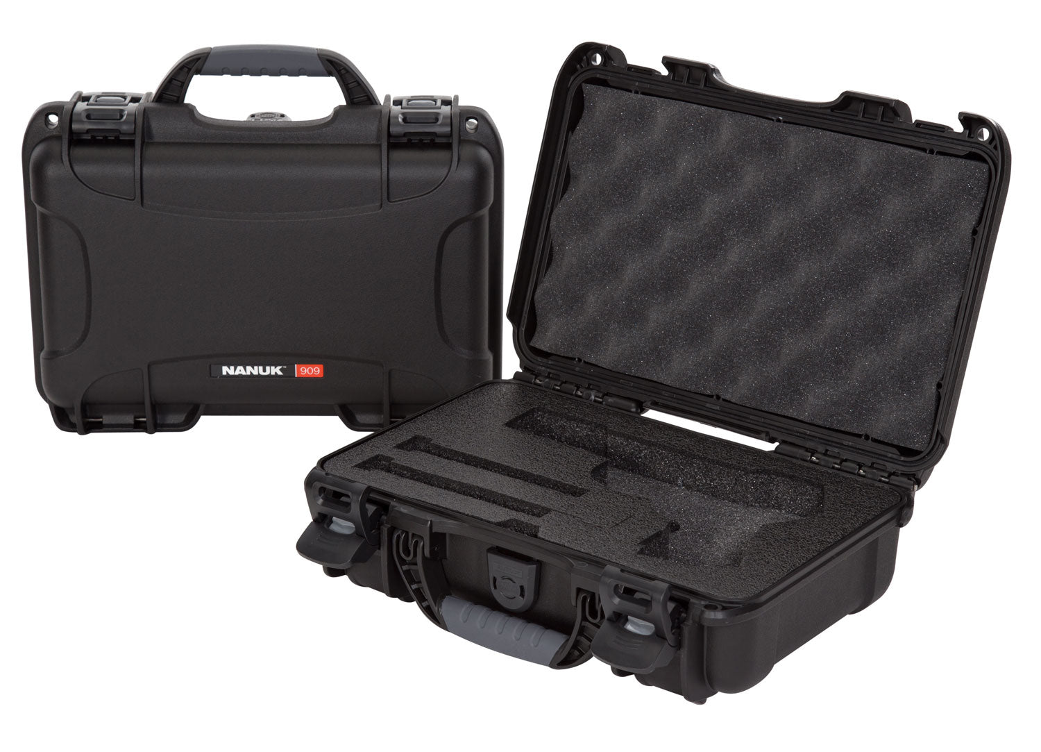 Nanuk 909CLASG1 909 Black Polyethylene Classic Gun Case with Closed-Cell Foam Padding