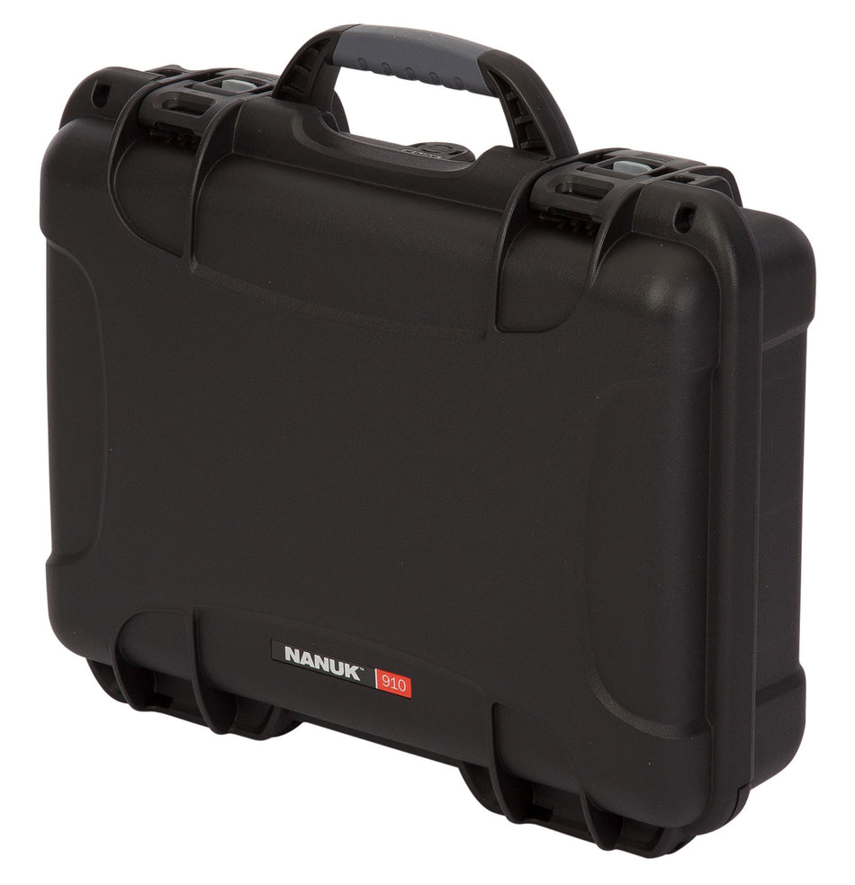 Nanuk 9101001 910 Black Resin Waterproof Case with Foam and PowerClaw Latches