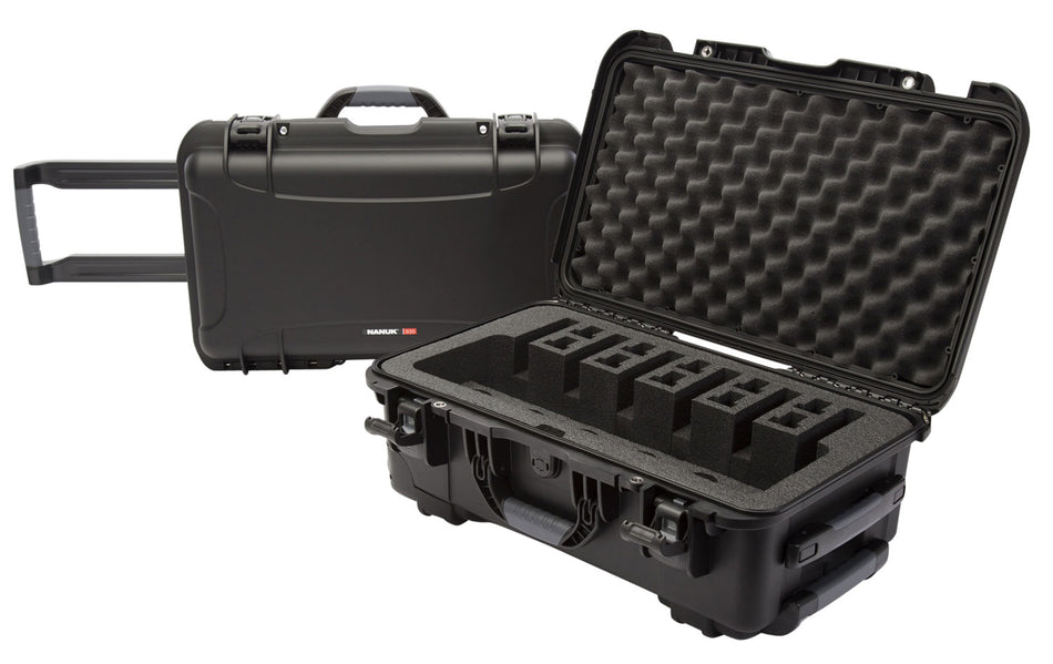 Nanuk 9356UP1 935 Black Polymer Six-Handgun Hard Case with Closed-Cell Foam