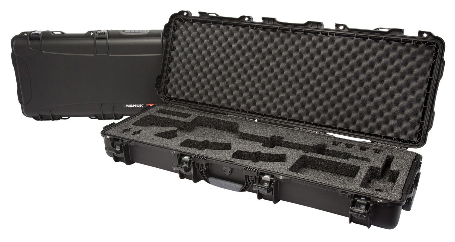 Nanuk 990AR01 990 Black Polymer AR-15 Rifle Hard Case with Foam and Wheels