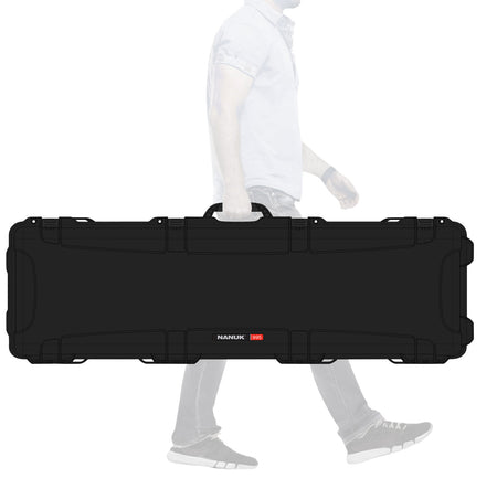 Nanuk 9951001 995 52-Inch Black Polymer Waterproof Firearm Case with Foam