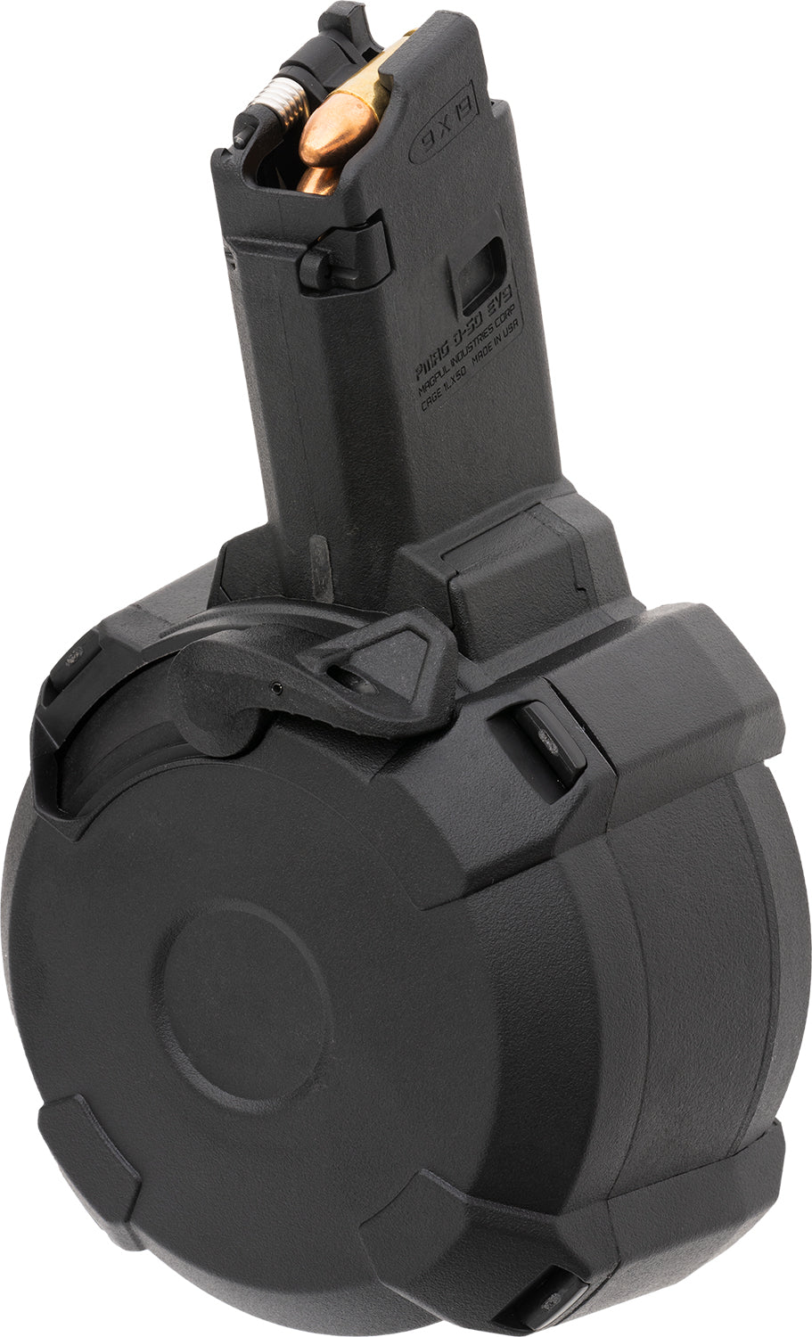 Magpul MAG1035BLK PMAG D-50 EV9 50rd 9mm Luger Drum Mag Compatible w/ CZ Scorpion EVO 3 Black