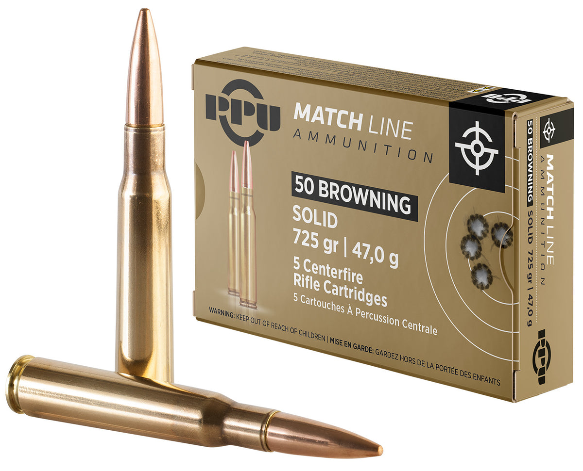Prvi Partizan .50 BMG PPM50 Match Full Metal Jacket Solid 725 Grain