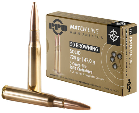 Prvi Partizan .50 BMG PPM50 Match Full Metal Jacket Solid 725 Grain