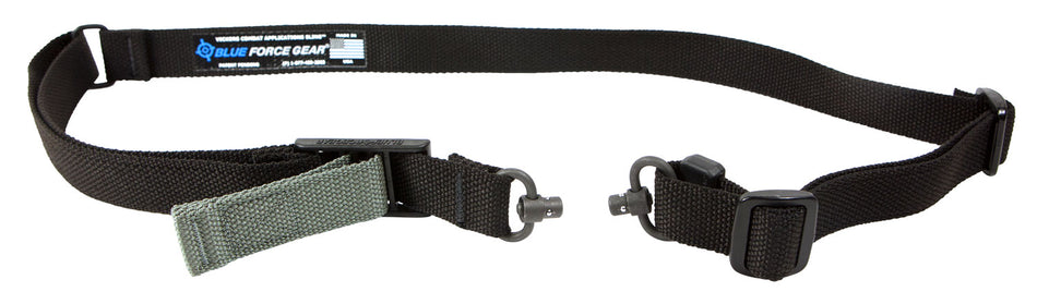 Blue Force Gear Vickers 221 Sling Black Cordura Unpadded 1-2 Point AR Platform RED Swivel