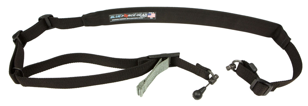 Blue Force Gear Vickers 221 Sling Black Cordura Padded 1-2 Point AR Platform RED Swivel