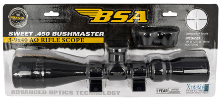 BSA Sweet 450 Bushmaster 3-9x 40mm AO Riflescope Black Matte 30/30 Reticle