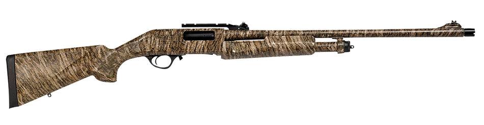 Escort HEFH1224TRBL Field Hunter Turkey 12 Gauge Pump Shotgun, 3" Chamber, 4+1 Capacity, 24" Mossy Oak Bottomland Barrel, Fixed Synthetic Stock, Right Hand