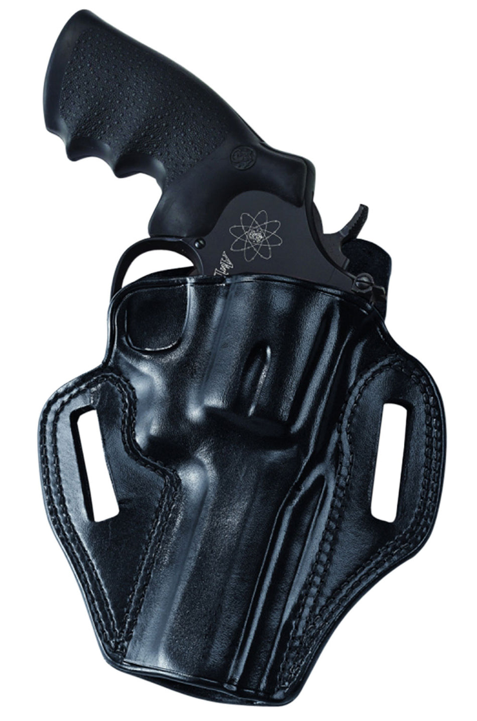 Galco CM800B Combat Master Right Hand OWB Holster - Black Leather, Belt Slide, Glock 43/43X/Springfield Hellcat