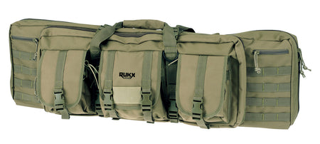 Rukx Gear Tactical Double Gun Case 42" Water Resistant Green 600D Poly Backpack Straps
