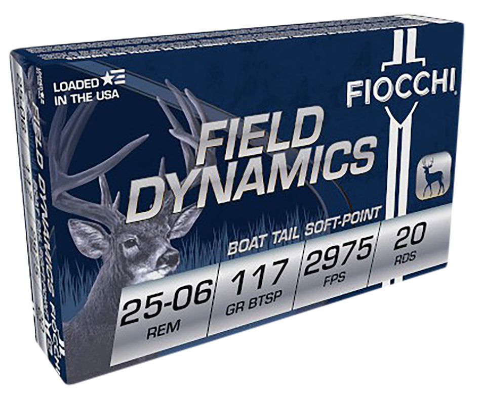 Fiocchi .25-06 Remington 2506B Field Dynamics Pointed Soft Point PSP 117 Grain