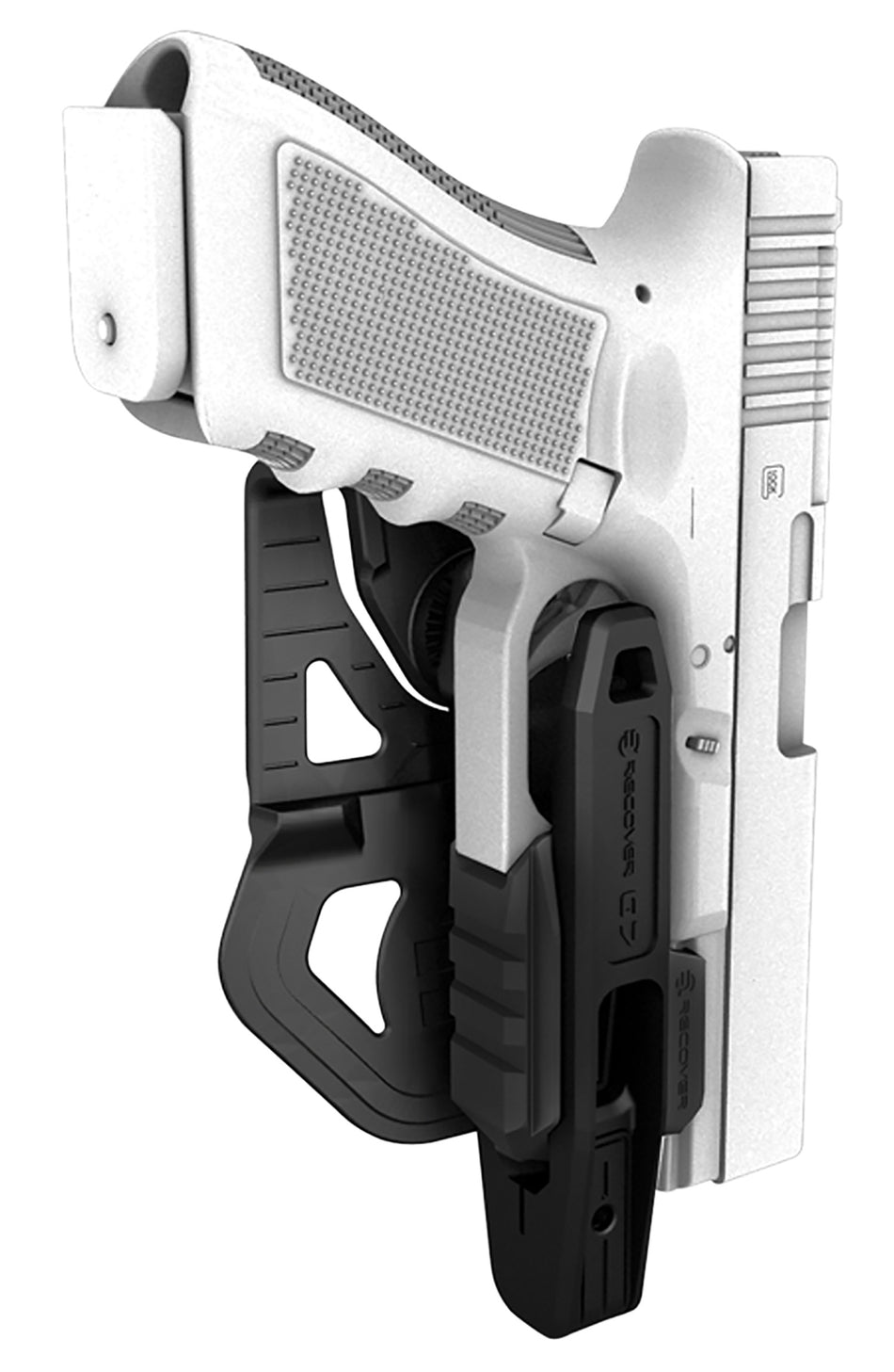 Recover Tactical G7 Outside Waistband Black Polymer Holster Compatible with Glock 17 and 19