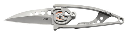 CRKT Snap Lock 5102N 2.55" Folding Plain Drop Point Bead Blasted 420J2 Stainless Blade, SS Handle with Money Clip