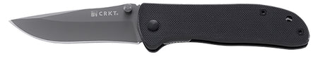 CRKT Drifter 6450K 2.88" Folding Plain Gray TiCN 8Cr14MoV Stainless Steel Blade, Black G10 Handle and Pocket Clip