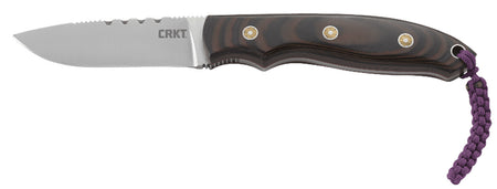 CRKT Hunt'N Fisch 2861 2.99" Fixed Plain Satin 9Cr18MoV Stainless Blade, Multi-Color G10 Handle and Leather Sheath