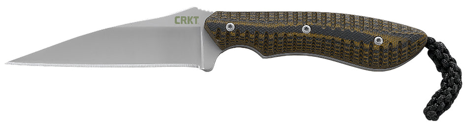 CRKT S.P.E.W. 2388 3" Fixed Plain Wharncliffe Bead Blasted Black/Brown Blade, G10 Handle Includes Sheath