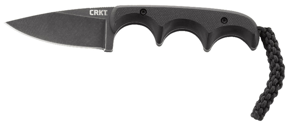 CRKT Minimalist 2384K 2.16" Fixed Drop Point Black Stonewashed Stainless Blade with Sheath