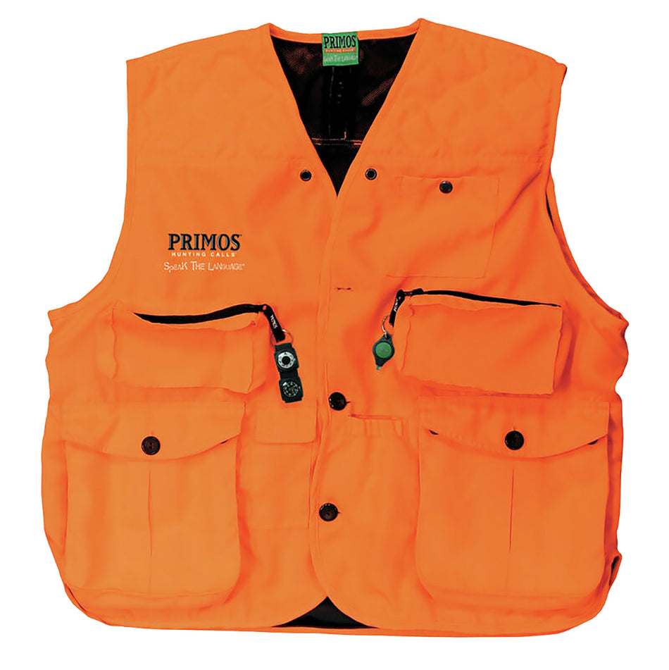 Primos GunHunter's Vest Size 2XL Blaze Orange LED Light and Compass