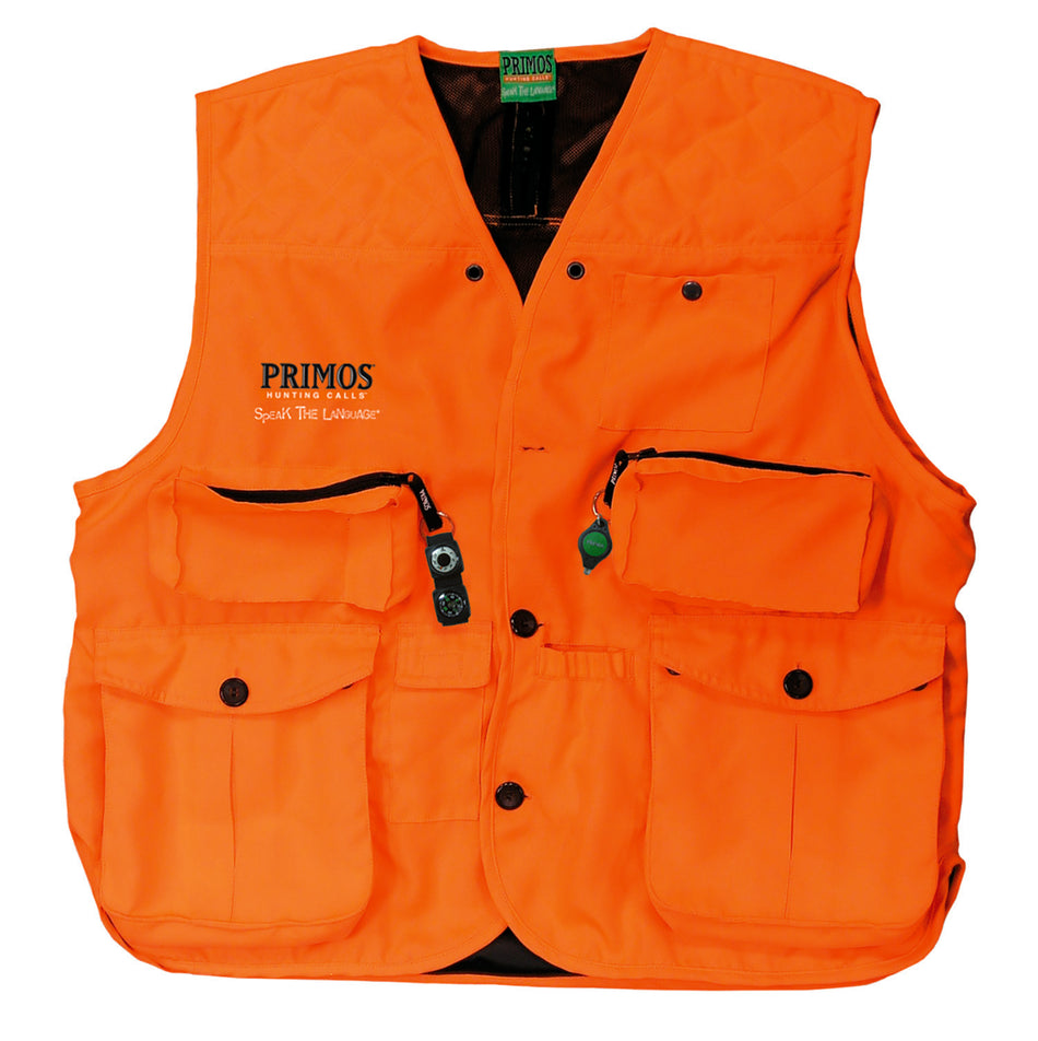 Primos GunHunter's Vest Size XL Blaze Orange LED Light and Compass