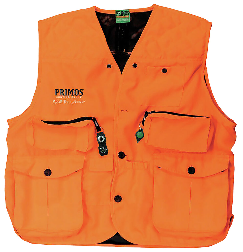 Primos GunHunter's Vest Size Medium Blaze Orange LED Light and Compass