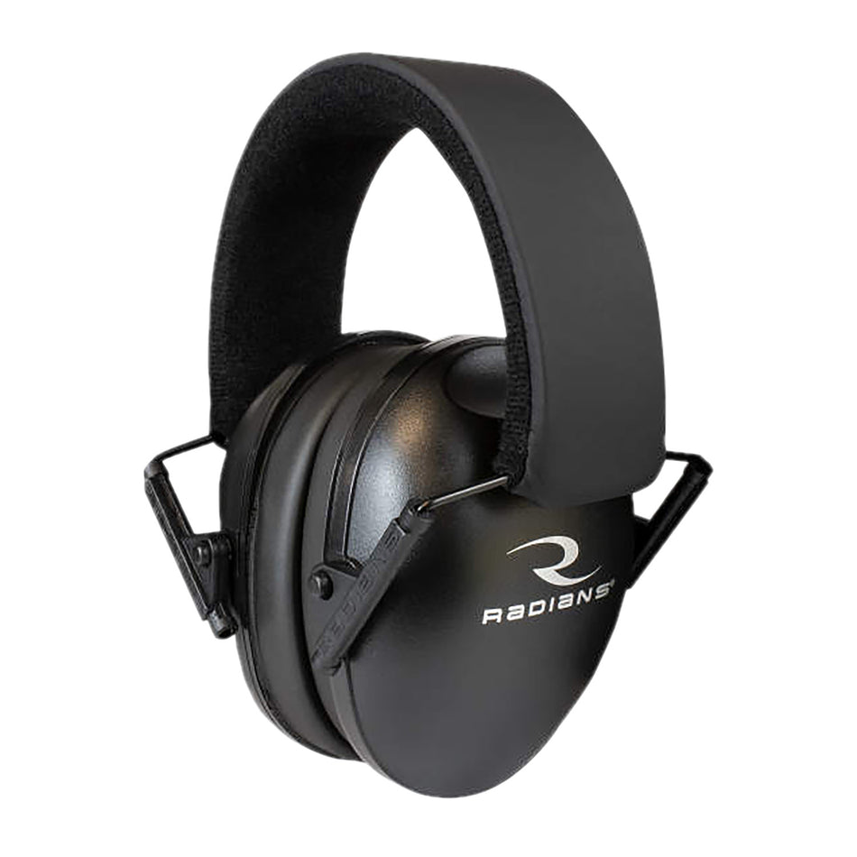 Radians Lowset 21 Polymer Earmuff 21 dB Over the Head Black Adult 1 Pair