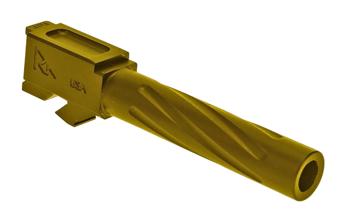 Rival Arms Precision V1 Drop-In Barrel 9mm Luger 4.02" Gold PVD Stainless Steel Glock 19 Gen3-4