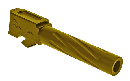 Rival Arms Precision V1 Drop-In Barrel 9mm Luger 4.02" Gold PVD Stainless Steel Glock 19 Gen3-4