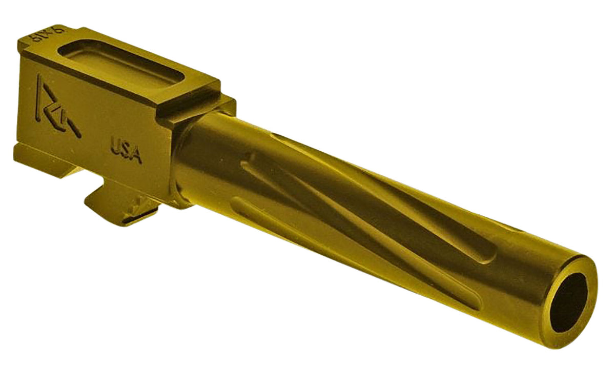 Rival Arms Precision V1 Drop-In Barrel 9mm Luger 4.02" Gold PVD Stainless Steel Glock 19 Gen5