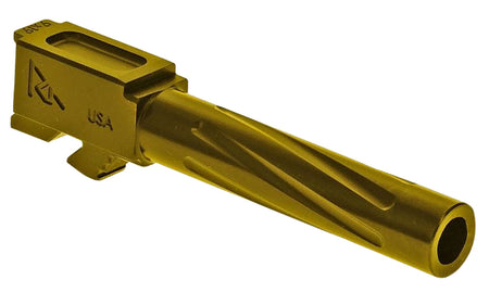 Rival Arms Precision V1 Drop-In Barrel 9mm Luger 4.02" Gold PVD Stainless Steel Glock 19 Gen5