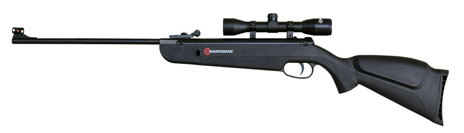 Marksman Model 2070 .177 Pellet Air Rifle Black Receiver with Fiber Optic Sights and 4x32 Scope