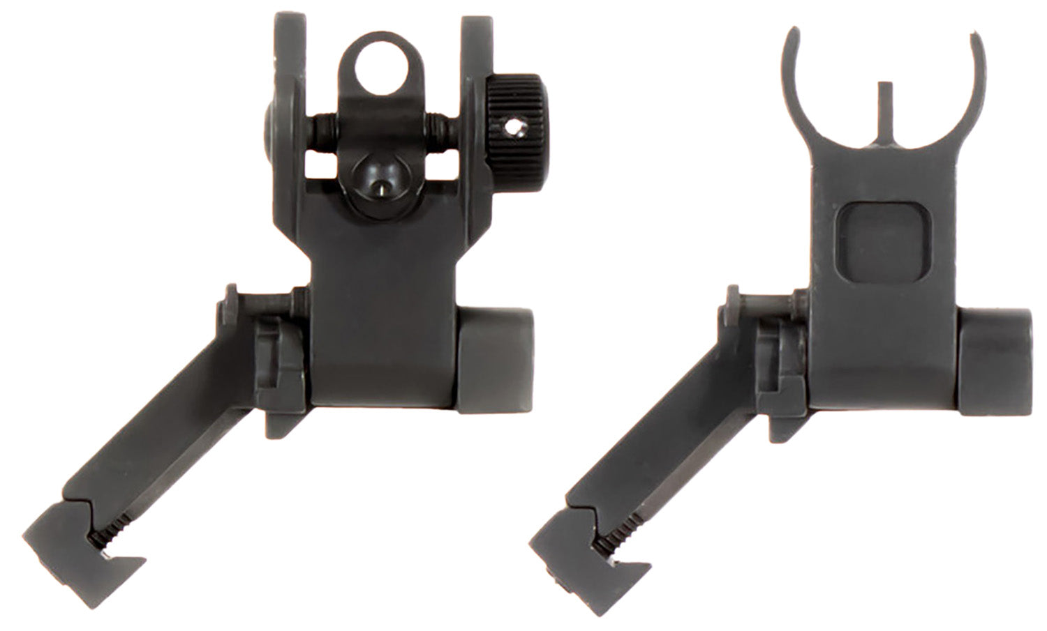 Aim Sports MT45FS Low Profile 45 Degree Flip-Up Sight Set for AR-15 Black Anodized Aluminum