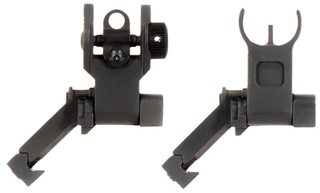 Aim Sports MT45FS Low Profile 45 Degree Flip-Up Sight Set for AR-15 Black Anodized Aluminum
