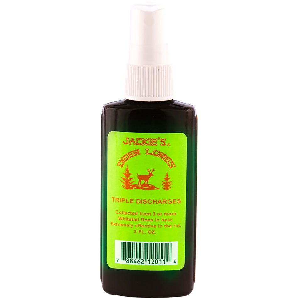Jackies Triple Discharges Whitetail Doe Estrus Lure with Sprayer 2 oz.