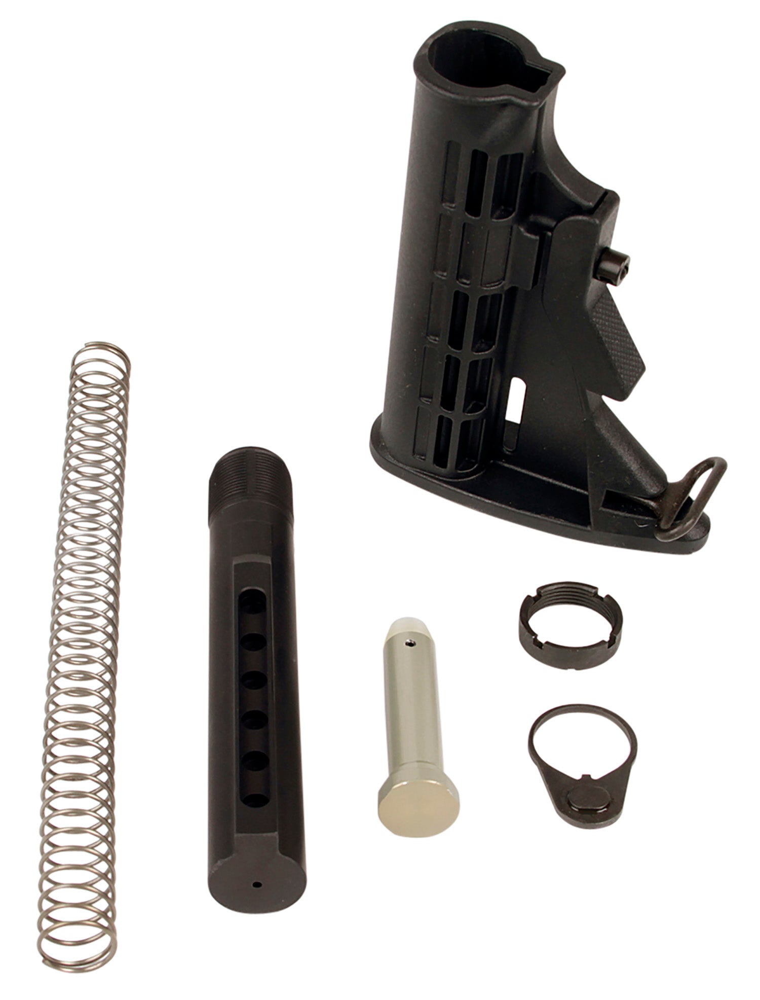 LBE Unlimited AR-15 M4 6-Position Mil-Spec Complete Stock Kit Black