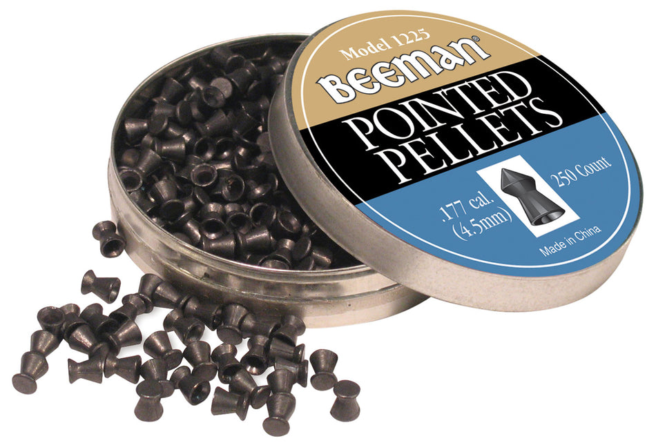 Beeman .177 Cal Pointed Lead Pellets 8.3 Grains 250-Count Tin