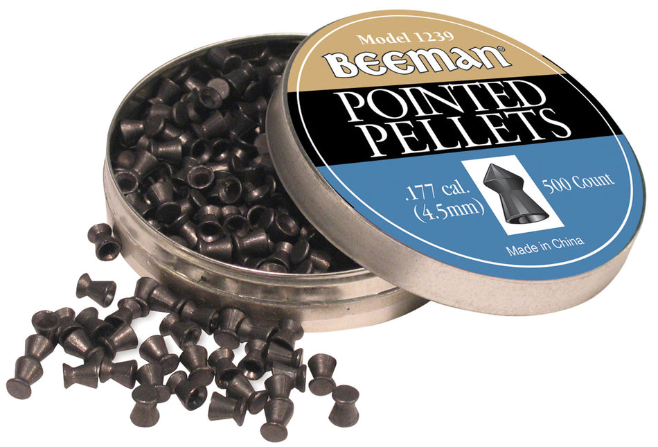 Beeman .177 Cal All-Purpose Pointed Lead Pellets 500-Count Tin