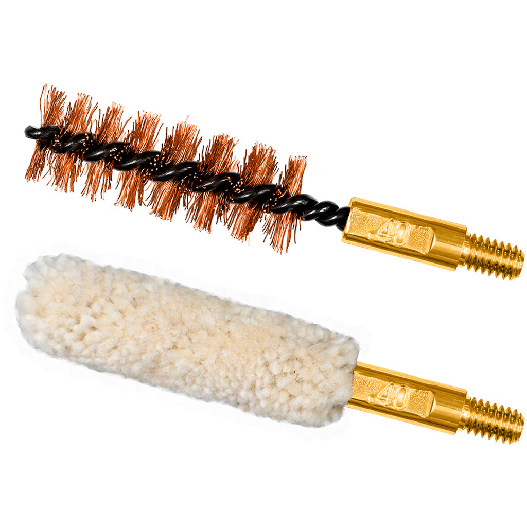 Otis 10mm/.40 Cal Bronze Bore Brush and Cotton Mop Combo Pack