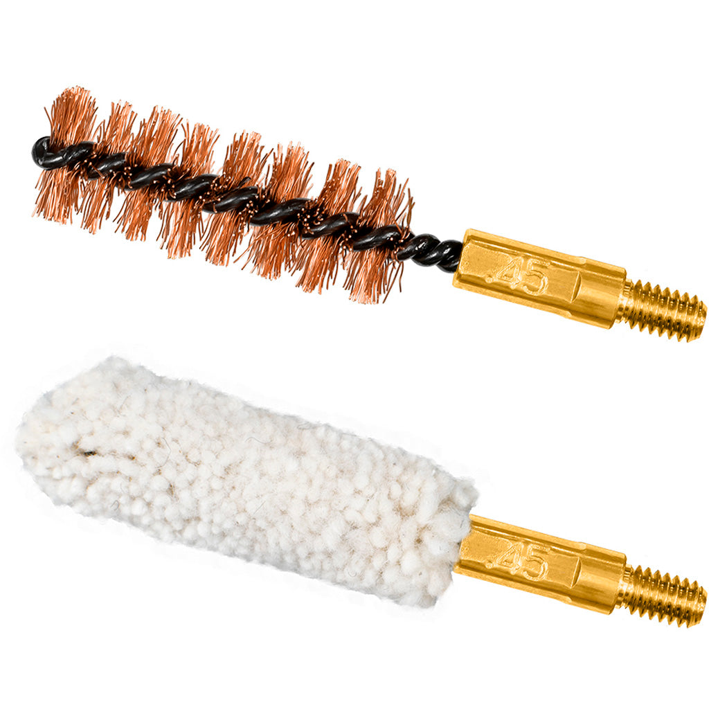 Otis .45 Cal Bronze Bore Brush and Cotton Mop Combo Pack