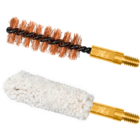 Otis .45 Cal Bronze Bore Brush and Cotton Mop Combo Pack