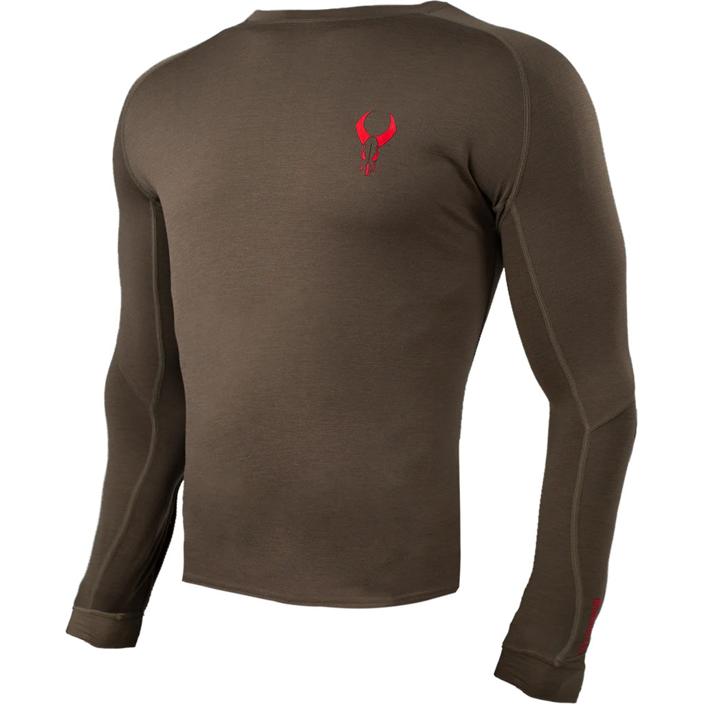 Badlands Pecora DuraSpun Merino Crew Shirt - 2X-Large, MUD Color