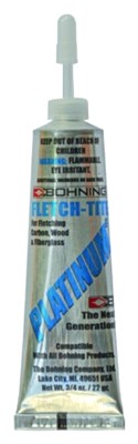 Bohning 3/4oz Fletch-Tite Platinum Arrow Fletching Adhesive Tube