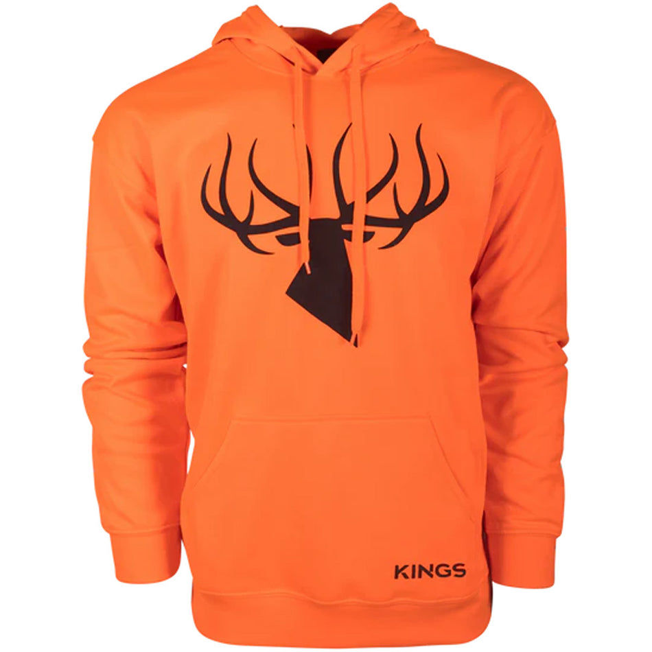 Kings Blaze Orange Poly Hunting Hoodie Large