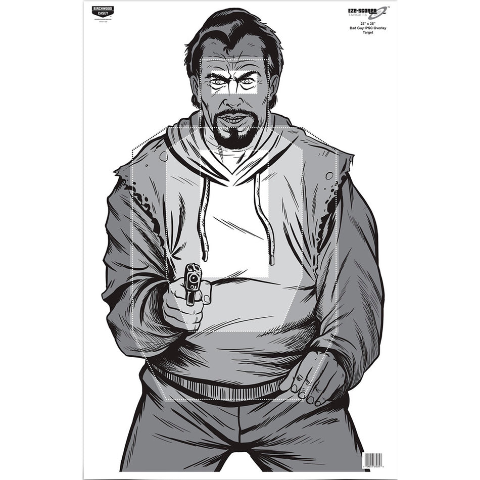 Birchwood Casey 100-Pack IPSC Bad Guy Eze-Scorer Target 23 x 35 in.