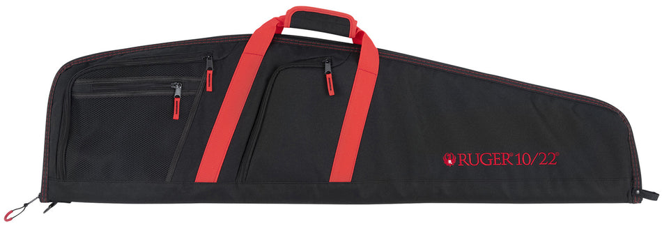 Ruger Flagstaff 40" 10/22 Rifle Case Black Endura Red Logo Three Accessory Pockets