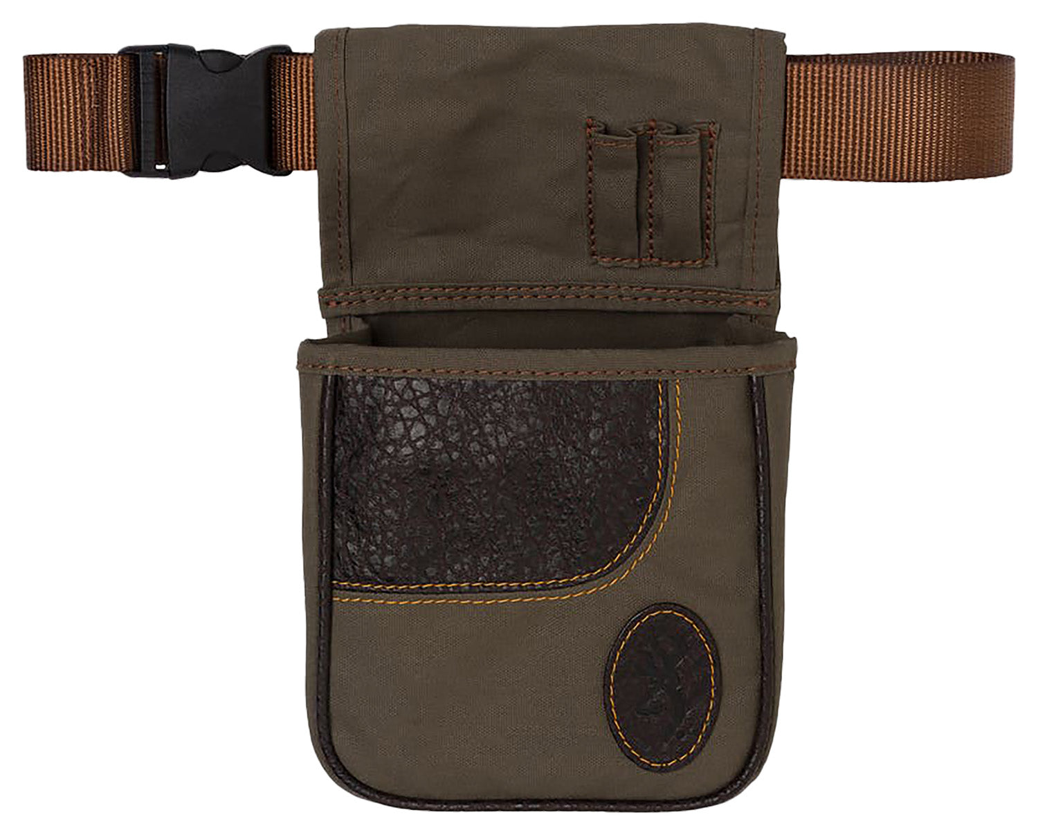 Browning Laredo Olive Canvas Leather Shotshell Pouch Belt Mount with Shell Loops